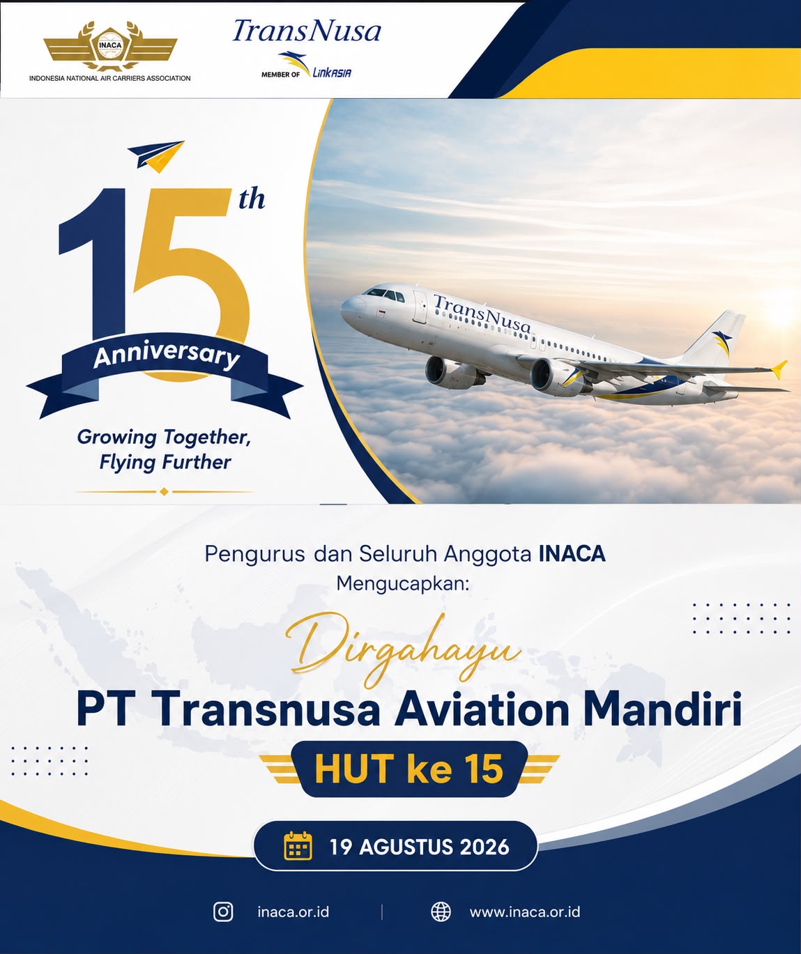 Dirgahayu ke-15 PT TransNusa Aviation Mandiri