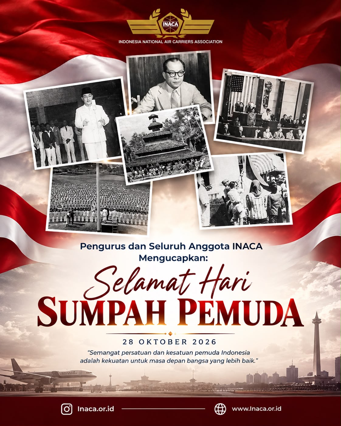 INACA Mengucapkan Selamat Hari Sumpah Pemuda 28 Oktober 2026